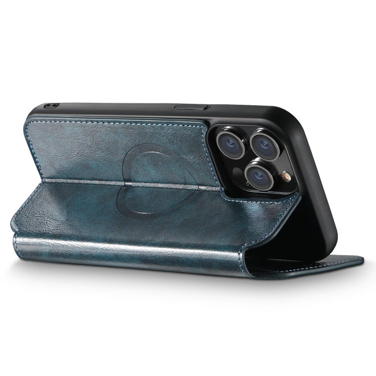 For iPhone 12 / 12 Pro Suteni J05 Leather Magnetic Magsafe Phone Case(Blue) - iPhone 12 / 12 Pro Cases by Suteni | Online Shopping South Africa | PMC Jewellery | Buy Now Pay Later Mobicred