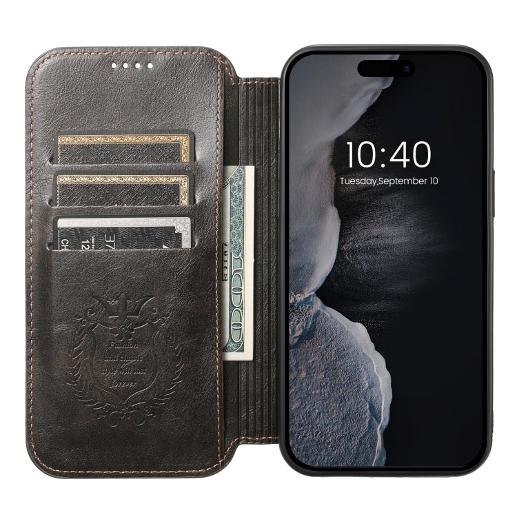For iPhone 12 Pro Max Suteni J05 Leather Magnetic Magsafe Phone Case(Black) - free shipping - PMC Jewellery - Order now!