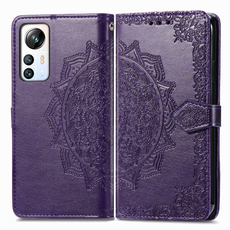 For Blackview A85 Mandala Flower Embossed Leather Phone Case(Purple) - More Brand by PMC Jewellery | Online Shopping South Africa | PMC Jewellery | Buy Now Pay Later Mobicred