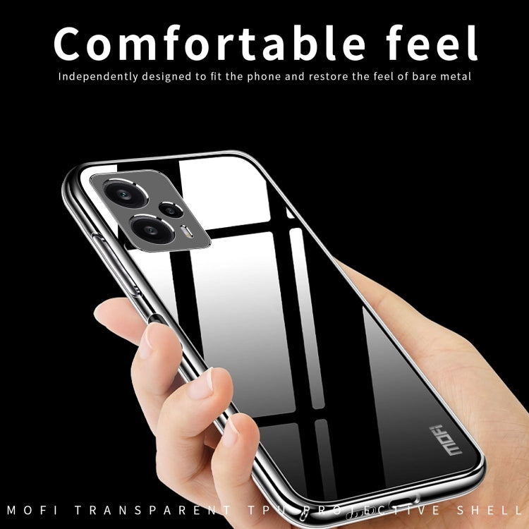 For Xiaomi Redmi Note 12 Turbo MOFI Ming Series Ultra-thin TPU Phone Case(Transparent) - Xiaomi Cases by MOFI | Online Shopping South Africa | PMC Jewellery