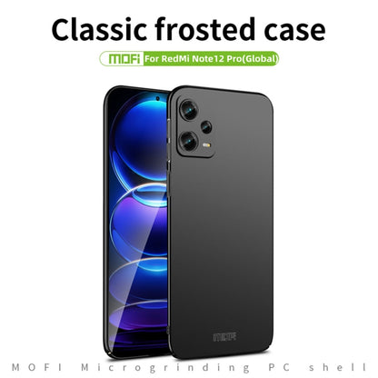 For Xiaomi Redmi Note 12 Pro 5G Global MOFI Micro-Frosted PC Ultra-thin Hard Phone Case(Blue) - Xiaomi Cases by MOFI | Online Shopping South Africa | PMC Jewellery | Buy Now Pay Later Mobicred