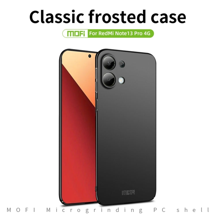 For Xiaomi Redmi Note 13 Pro 4G MOFI Micro-Frosted PC Ultra-thin Hard Phone Case(Black) - Note 13 Pro Cases by MOFI | Online Shopping South Africa | PMC Jewellery