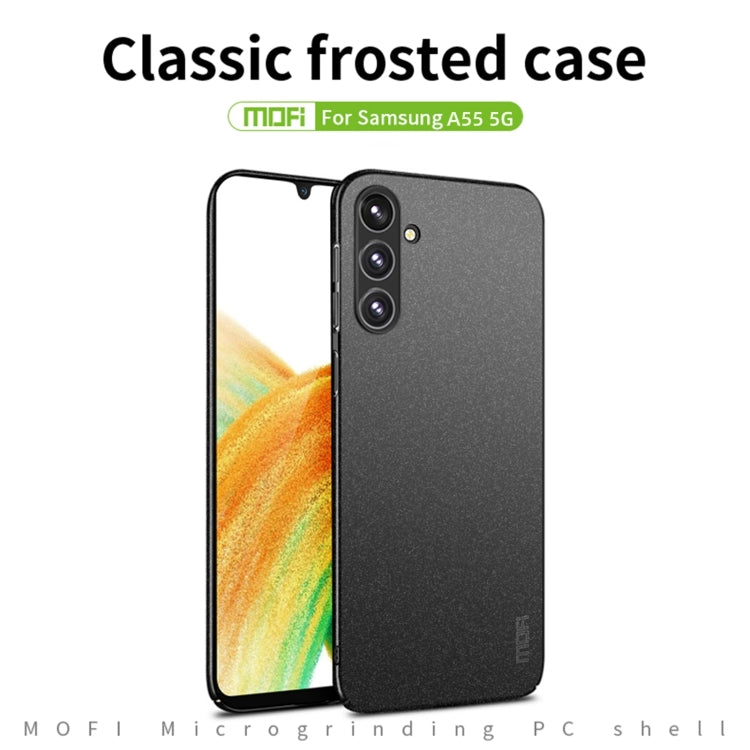 For Samsung Galaxy A55 5G MOFI Fandun Series Frosted PC Ultra-thin All-inclusive Phone Case(Black) - Galaxy Phone Cases by MOFI | Online Shopping South Africa | PMC Jewellery