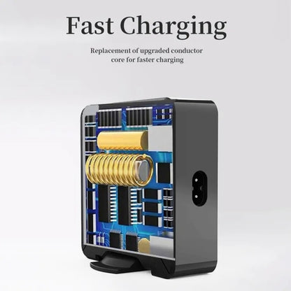 PD-75 Desktop PD Type-C USB QC 3.0 Fast Mobile Phone Charging Station Multifunctional Wireless Charger(AU Plug) - Multifunction Charger by PMC Jewellery | Online Shopping South Africa | PMC Jewellery | Buy Now Pay Later Mobicred