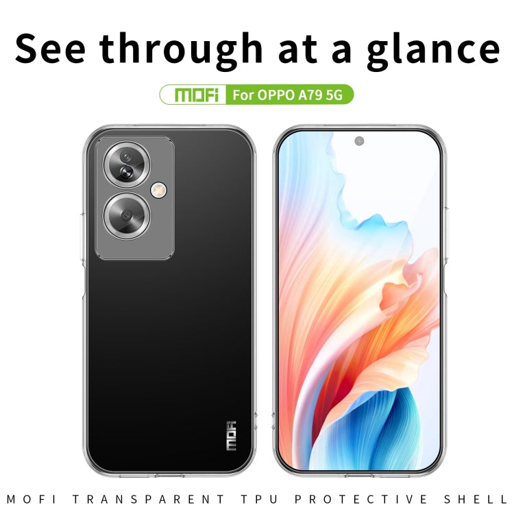 For OPPO A79 5G / A2 MOFI Ming Series Transparent Ultra-thin TPU Phone Case(Transparent) - OPPO Cases by MOFI | Online Shopping South Africa | PMC Jewellery