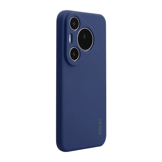 For Huawei Pura 70 ENKAY Hat-Prince Liquid Silicone Shockproof Protective Soft Case(Dark Blue) - Huawei Cases by ENKAY | Online Shopping South Africa | PMC Jewellery | Buy Now Pay Later Mobicred