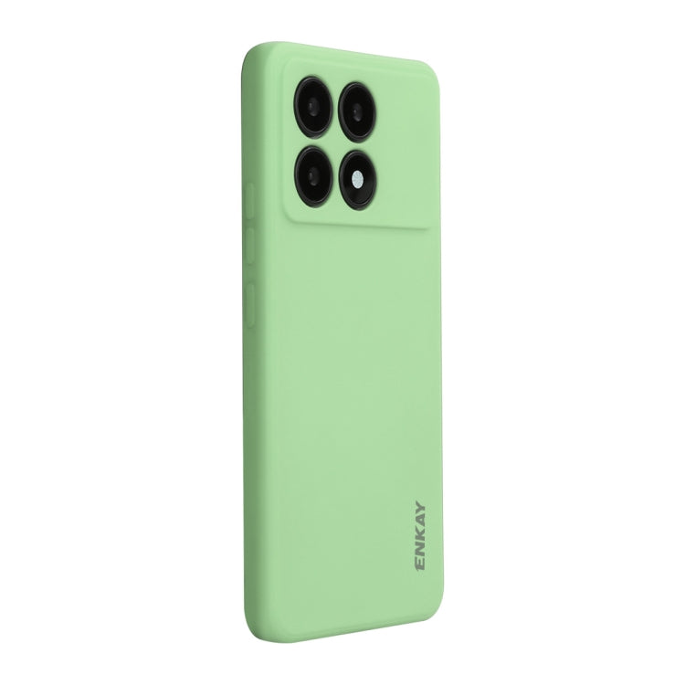 For Xiaomi Poco F6 Pro / Redmi K70 ENKAY Hat-Prince Liquid Silicone Shockproof Soft Phone Case(Light Green) - K70 Cases by ENKAY | Online Shopping South Africa | PMC Jewellery | Buy Now Pay Later Mobicred