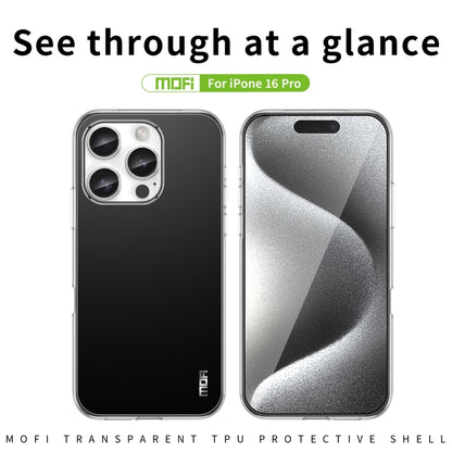 For iPhone 16 Pro MOFI Ming Series Ultra-thin TPU Phone Case(Transparent) - More iPhone Cases by MOFI | Online Shopping South Africa | PMC Jewellery | Buy Now Pay Later Mobicred