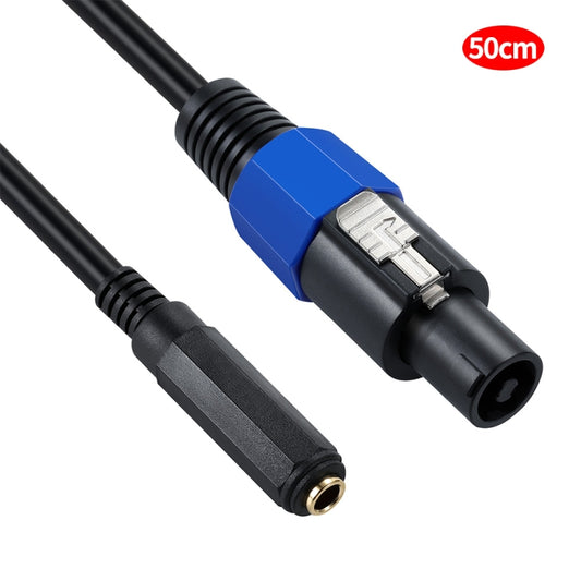 JUNSUNMAY Speakon Male to 6.35mm Female Audio Speaker Adapter Cable with Snap Lock, Length: 50cm - Microphone Audio Cable & Connector by JUNSUNMAY | Online Shopping South Africa | PMC Jewellery | Buy Now Pay Later Mobicred