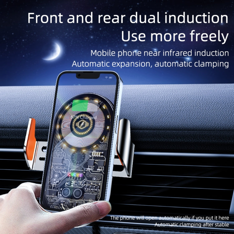 C12 Wireless Fast Charging Car Bracket Interior Cup Air Outlet Fixing Clip Induction Luminous LOGO - free shipping - PMC TechLife - Order now!