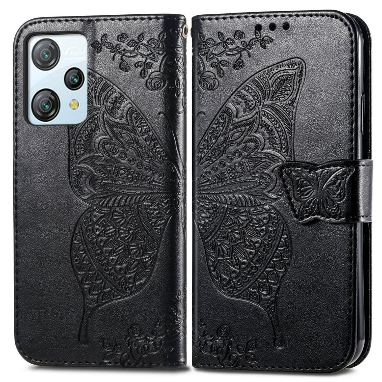 For Blackview A53 Butterfly Love Flower Embossed Leather Phone Case(Black) - More Brand by PMC Jewellery | Online Shopping South Africa | PMC Jewellery | Buy Now Pay Later Mobicred