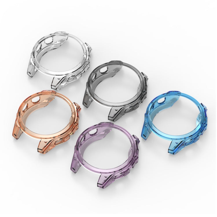For Garmin Fenix 8 AMOLED 43mm ENKAY Hat-Prince Transparent TPU Frame Drop Protection Case(Orange) - free shipping - PMc TechLife - Order now!