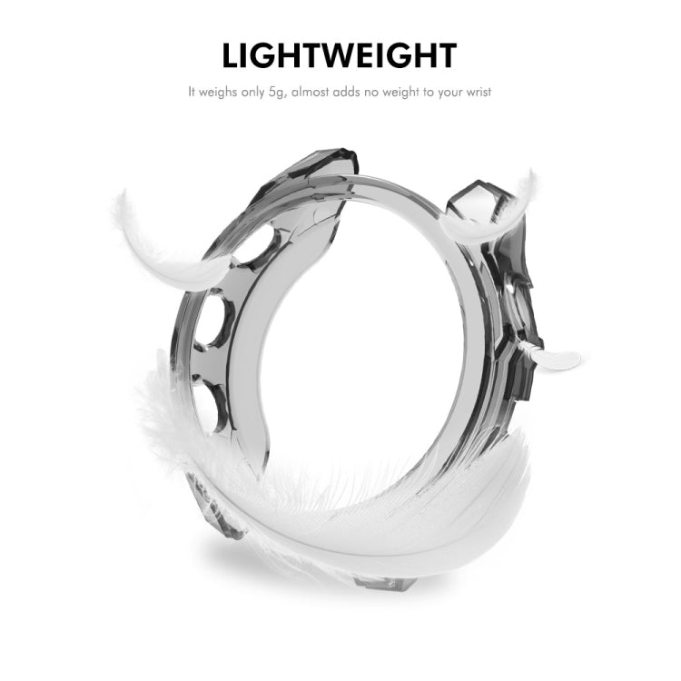 For Garmin Fenix 8 AMOLED 43mm ENKAY Hat-Prince Transparent TPU Frame Drop Protection Case(Grey) - free shipping - PMc TechLife - Order now!