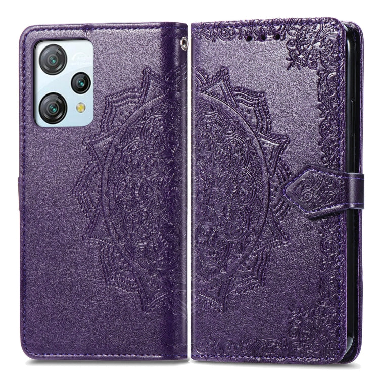 For Blackview A53 Mandala Flower Embossed Leather Phone Case(Purple) - More Brand by PMC Jewellery | Online Shopping South Africa | PMC Jewellery | Buy Now Pay Later Mobicred