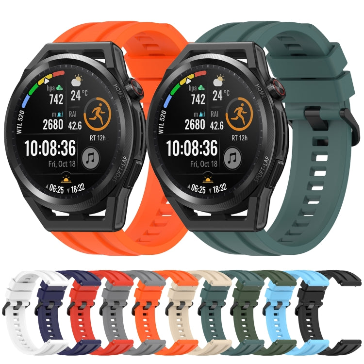 For Huawei Watch Ultimate Long & Short Sports Solid Color Silicone Watch Band Set(Midnight Blue) - Watch Bands by PMC TechLife | Online Shopping South Africa | PMC TechLife