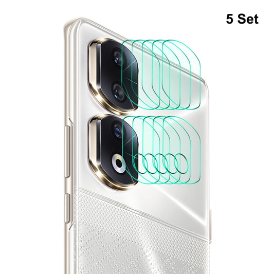 For Honor 90 Pro 5Sets ENKAY Hat-Prince 9H Rear Camera Lens Tempered Glass Film - Honor Tempered Glass by ENKAY | Online Shopping South Africa | PMC Jewellery | Buy Now Pay Later Mobicred