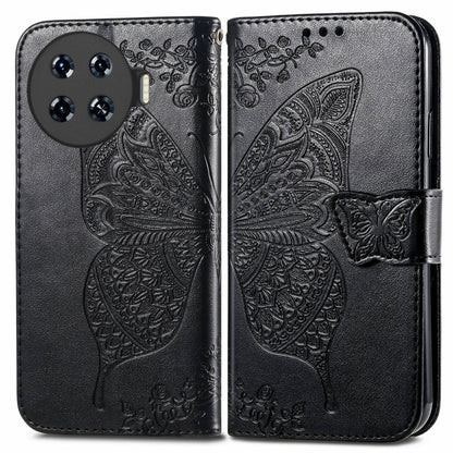 For Tecno Spark 20 Pro+ Butterfly Love Flower Embossed Leather Phone Case(Black) - Tecno Cases by PMC Jewellery | Online Shopping South Africa | PMC Jewellery | Buy Now Pay Later Mobicred