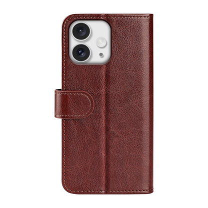 For iPhone 16 Pro R64 Texture Horizontal Flip Leather Phone Case(Brown) - iPhone 16 Pro Cases by PMC Jewellery | Online Shopping South Africa | PMC Jewellery | Buy Now Pay Later Mobicred