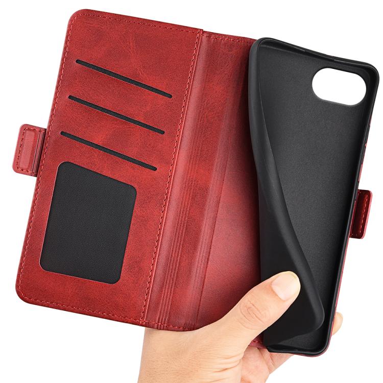 For iPhone 16e Dual-side Magnetic Buckle Horizontal Flip Leather Phone Case(Red) - free shipping - PMC TechLife - Order now!