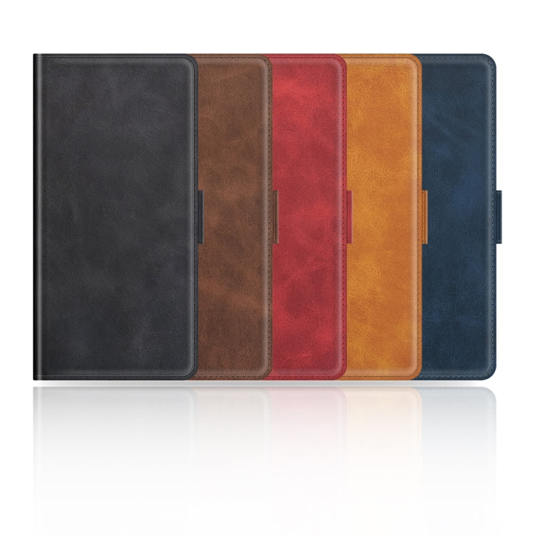 For iPhone 16 Pro Dual-side Magnetic Buckle Horizontal Flip Leather Phone Case(Brown) - iPhone 16 Pro Cases by PMC TechLife | Online Shopping South Africa | PMC TechLife | Buy Now Pay Later Mobicred