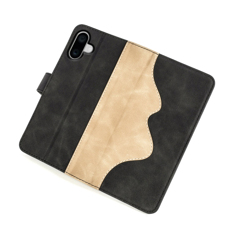 For iPhone 16 Stitching Horizontal Flip Leather Phone Case(Black) - iPhone 16 Cases by PMC TechLife | Online Shopping South Africa | PMC TechLife | Buy Now Pay Later Mobicred