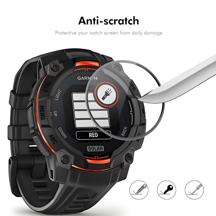 For Garmin Instinct E 45mm 2pcs ENKAY 3D Full Coverage Soft PC Edge PMMA HD Screen Protector Film - free shipping - PMC TechLife - Order now!