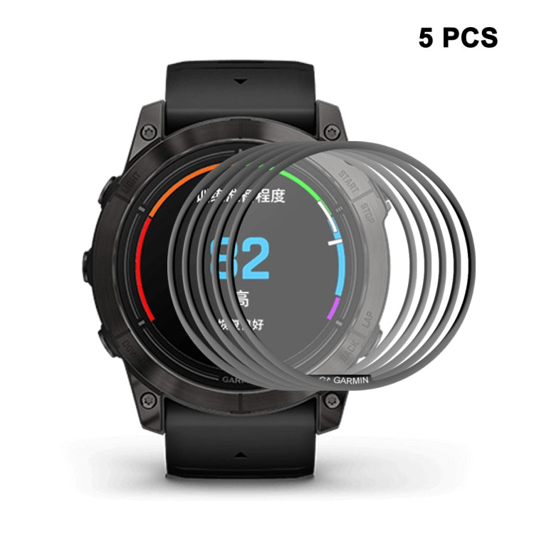 For Garmin Epix Pro Gen 2 51mm 5pcs ENKAY 3D Full Coverage Soft PC Edge + PMMA HD Screen Protector Film - Screen Protector by ENKAY | Online Shopping South Africa | PMC TechLife