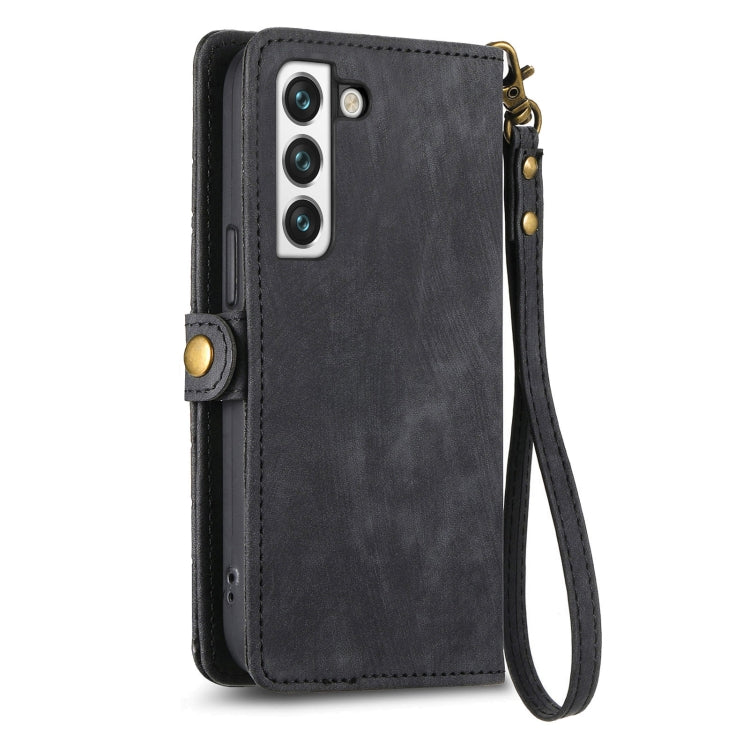 For Samsung Galaxy S20 Geometric Zipper Wallet Side Buckle Leather Phone Case(Black) - free shipping - PMC TechLife - Order now!