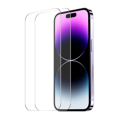 For iPhone 16 Pro 2pcs NKAY 0.26mm 9H 2.5D High Aluminum-silicon Tempered Glass Film - iPhone 16 Pro Tempered Glass by ENKAY | Online Shopping South Africa | PMC Jewellery | Buy Now Pay Later Mobicred