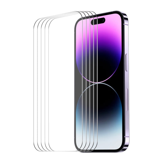 For iPhone 15 Pro Max 5pcs ENKAY 0.26mm 9H 2.5D High Aluminum-silicon Tempered Glass Film - iPhone 15 Pro Max Tempered Glass by ENKAY | Online Shopping South Africa | PMC Jewellery | Buy Now Pay Later Mobicred