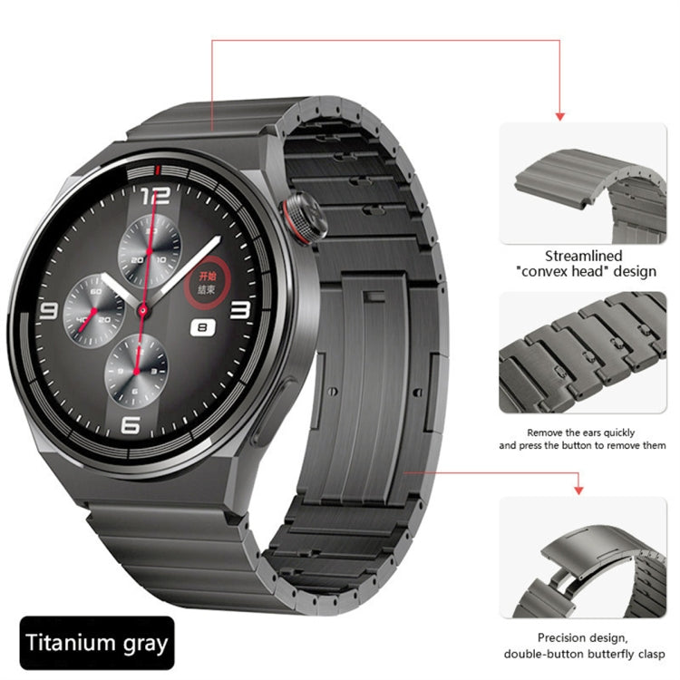 For Huawei Watch GT3 Pro 46mm Titanium Alloy Quick Release Watch Band(Gray) - Watch Bands by PMC Jewellery | Online Shopping South Africa | PMC Jewellery