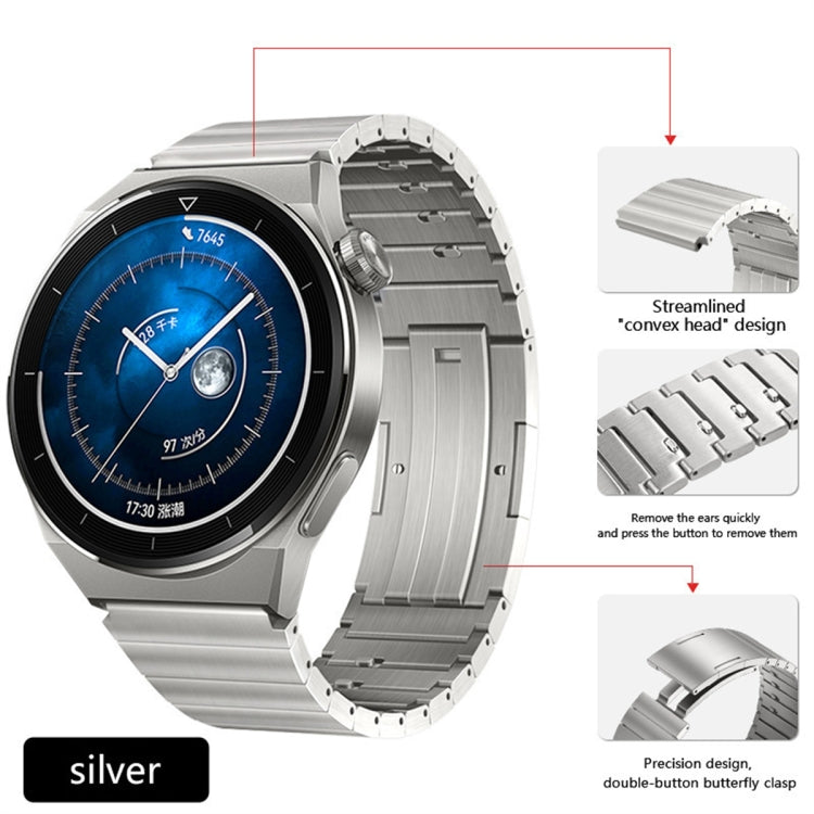 For Huawei Watch 3 Titanium Alloy Quick Release Watch Band(Silver) - Watch Bands by PMC Jewellery | Online Shopping South Africa | PMC Jewellery