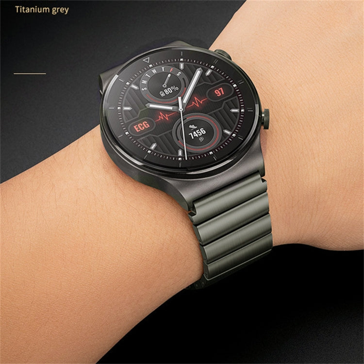 For Huawei Watch GT 3 46mm One Bead Titanium Alloy Watch Band(Gray) - Watch Bands by PMC TechLife | Online Shopping South Africa | PMC TechLife