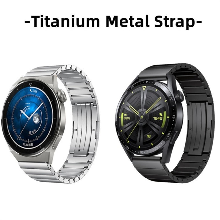 For Huawei Watch GT 2 46mm One Bead Titanium Alloy Watch Band(Black) - Watch Bands by PMC TechLife | Online Shopping South Africa | PMC TechLife