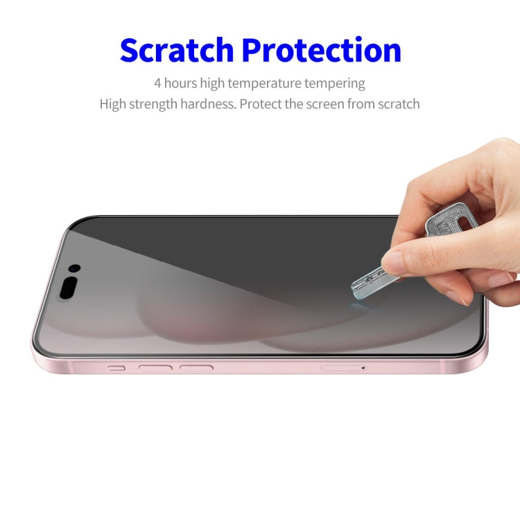 For iPhone 16 Plus 2pcs ENKAY Hat-Prince 28�� Anti-peeping Tempered Glass Protector Full Screen Film - iPhone 16 Plus Tempered Glass by ENKAY | Online Shopping South Africa | PMC TechLife | Buy Now Pay Later Mobicred