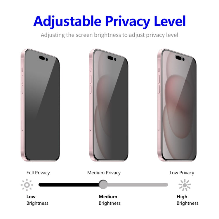 For iPhone 16 2pcs ENKAY Hat-Prince 28�� Anti-peeping Tempered Glass Protector Full Screen Film - iPhone 16 Tempered Glass by ENKAY | Online Shopping South Africa | PMC TechLife | Buy Now Pay Later Mobicred