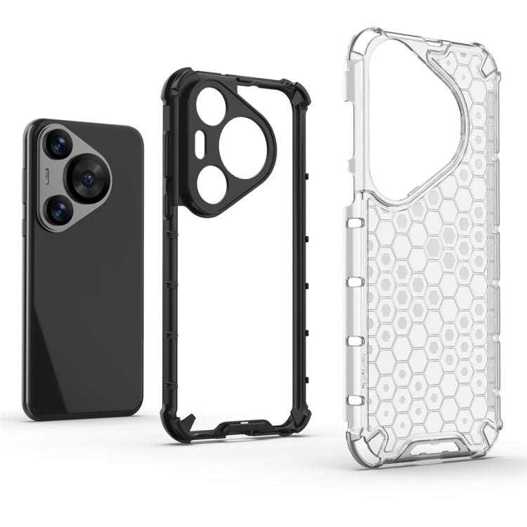 For Huawei Pura 70 Pro+ Shockproof Honeycomb Phone Case(Black) - Huawei Cases by PMC Jewellery | Online Shopping South Africa | PMC Jewellery | Buy Now Pay Later Mobicred