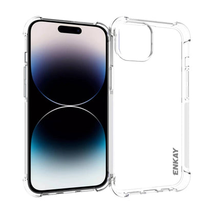 For iPhone 15 Plus ENKAY Hat-Prince Transparent TPU Shockproof Phone Case - iPhone 15 Plus Cases by ENKAY | Online Shopping South Africa | PMC Jewellery | Buy Now Pay Later Mobicred