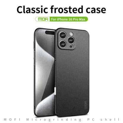 For iPhone 16 Pro Max MOFI Fandun Series Frosted PC Ultra-thin All-inclusive Phone Case(Black) - iPhone 16 Pro Max Cases by MOFI | Online Shopping South Africa | PMC Jewellery | Buy Now Pay Later Mobicred