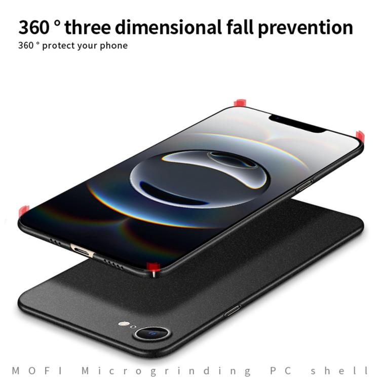 For iPhone 16e MOFI Fandun Series Frosted PC Ultra-thin All-inclusive Phone Case(Black) - free shipping - PMc TechLife - Order now!