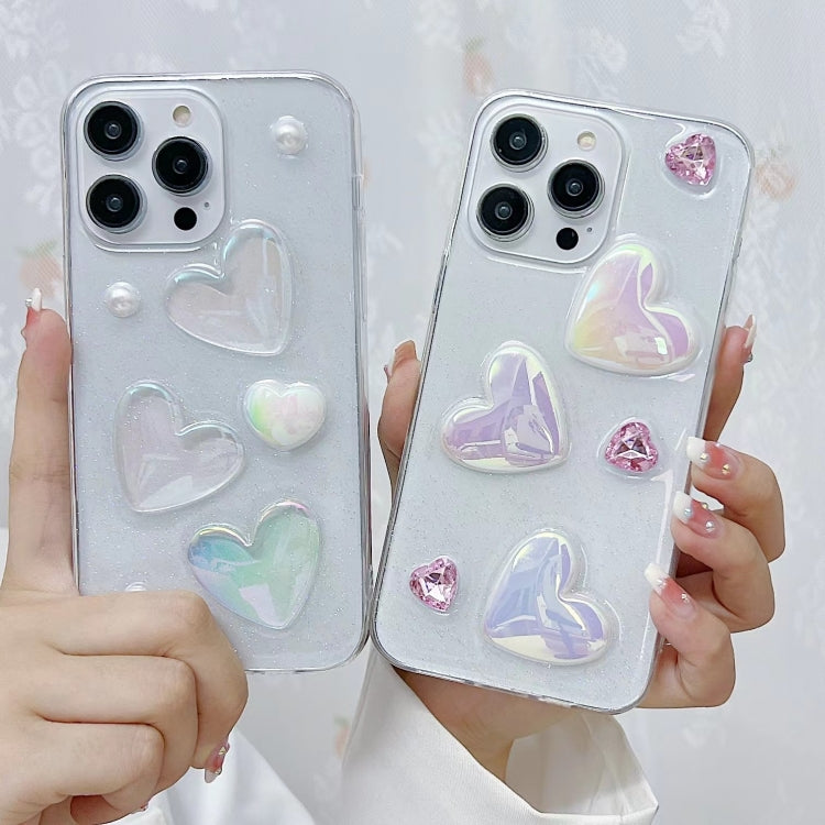 For iPhone 16 Pro Max Love Epoxy TPU Phone Case(Pink) - iPhone 16 Pro Max Cases by PMC TechLife | Online Shopping South Africa | PMC TechLife | Buy Now Pay Later Mobicred