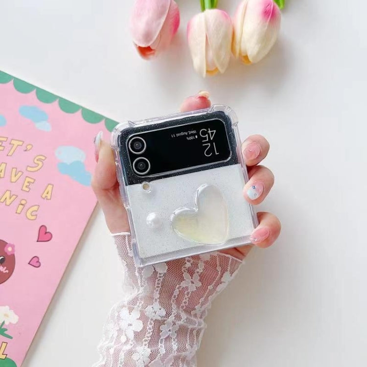 For Samsung Galaxy Z Flip4 Love Epoxy TPU Phone Case(Transparent) - free shipping - PMC TechLife - Order now!