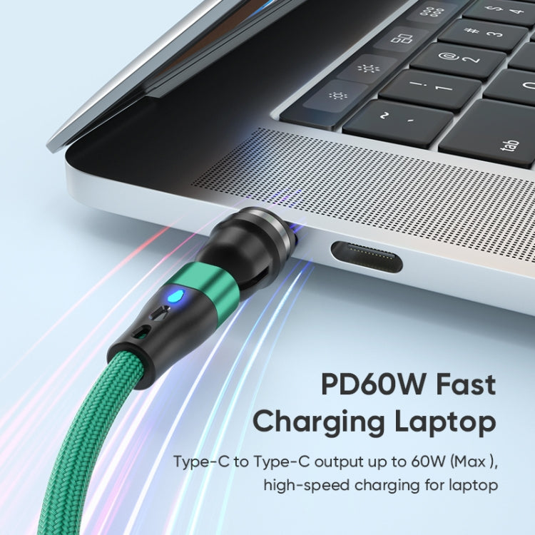 ENKAY PD60W Type-C to Type-C / 8 Pin / Micro USB Magnetic 540 Degrees Rotating Fast Charging Cable, Length:2m(Green) - Charging Cable & Head by ENKAY | Online Shopping South Africa | PMC Jewellery | Buy Now Pay Later Mobicred