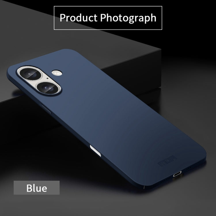 For iPhone 16 MOFI Frosted PC Ultra-thin Hard Phone Case(Blue) - iPhone 16 Cases by MOFI | Online Shopping South Africa | PMC TechLife | Buy Now Pay Later Mobicred