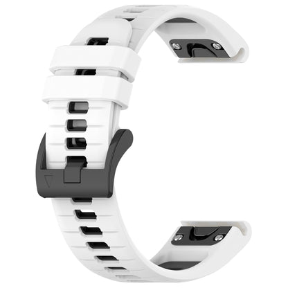 For Garmin Forerunner 965 22mm Sports Two-Color Silicone Watch Band(White+Black) - Watch Bands by PMC Jewellery | Online Shopping South Africa | PMC Jewellery