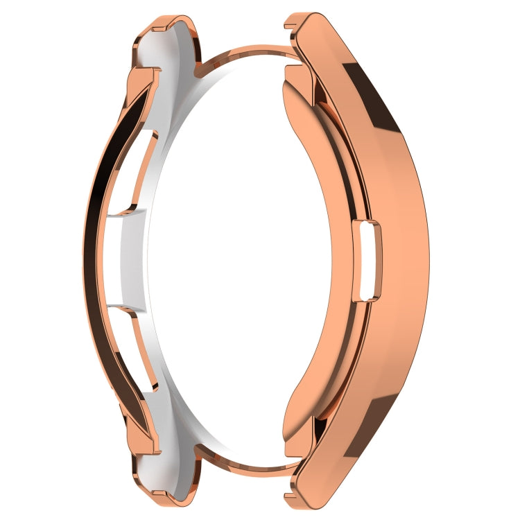 For Samsung Galaxy Watch6 Classic 47mm Electroplated TPU Half Pack Hollow Watch Protective Case(Rose Gold) - Watch Cases by PMC Jewellery | Online Shopping South Africa | PMC Jewellery