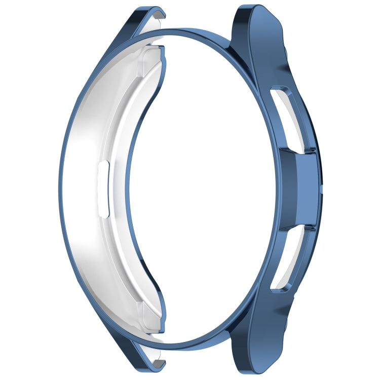 For Samsung Galaxy Watch6 Classic 47mm Electroplated TPU Half Pack Hollow Watch Protective Case(Blue) - Watch Cases by PMC TechLife | Online Shopping South Africa | PMC TechLife