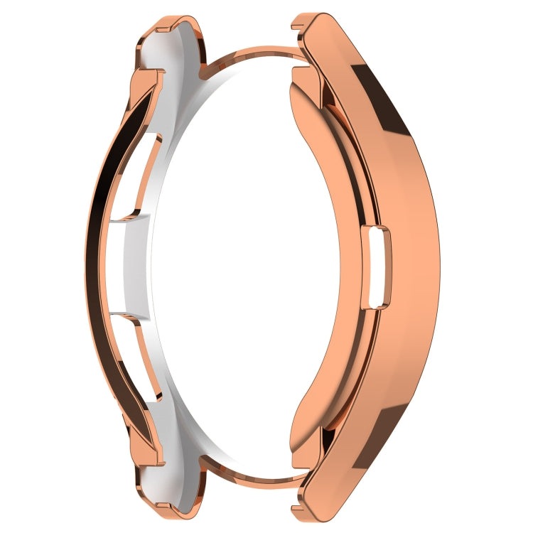 For Samsung Galaxy Watch6 Classic 43mm Electroplated TPU Half Pack Hollow Watch Protective Case(Rose Gold) - Watch Cases by PMC TechLife | Online Shopping South Africa | PMC TechLife