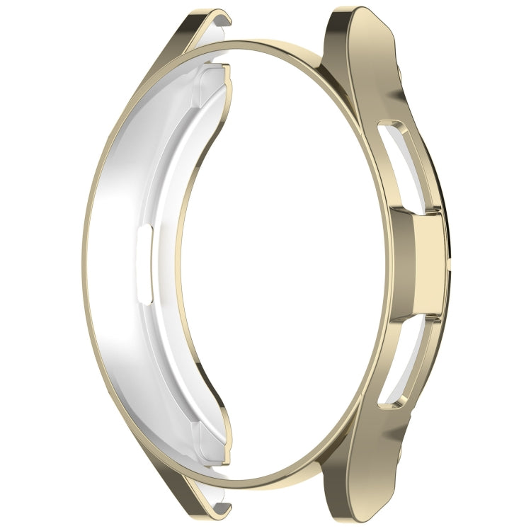 For Samsung Galaxy Watch6 Classic 43mm Electroplated TPU Half Pack Hollow Watch Protective Case(Gold) - Watch Cases by PMC TechLife | Online Shopping South Africa | PMC TechLife