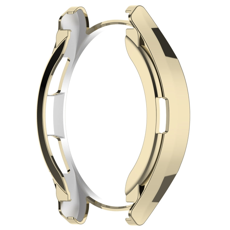 For Samsung Galaxy Watch6 Classic 43mm Electroplated TPU Half Pack Hollow Watch Protective Case(Gold) - Watch Cases by PMC TechLife | Online Shopping South Africa | PMC TechLife